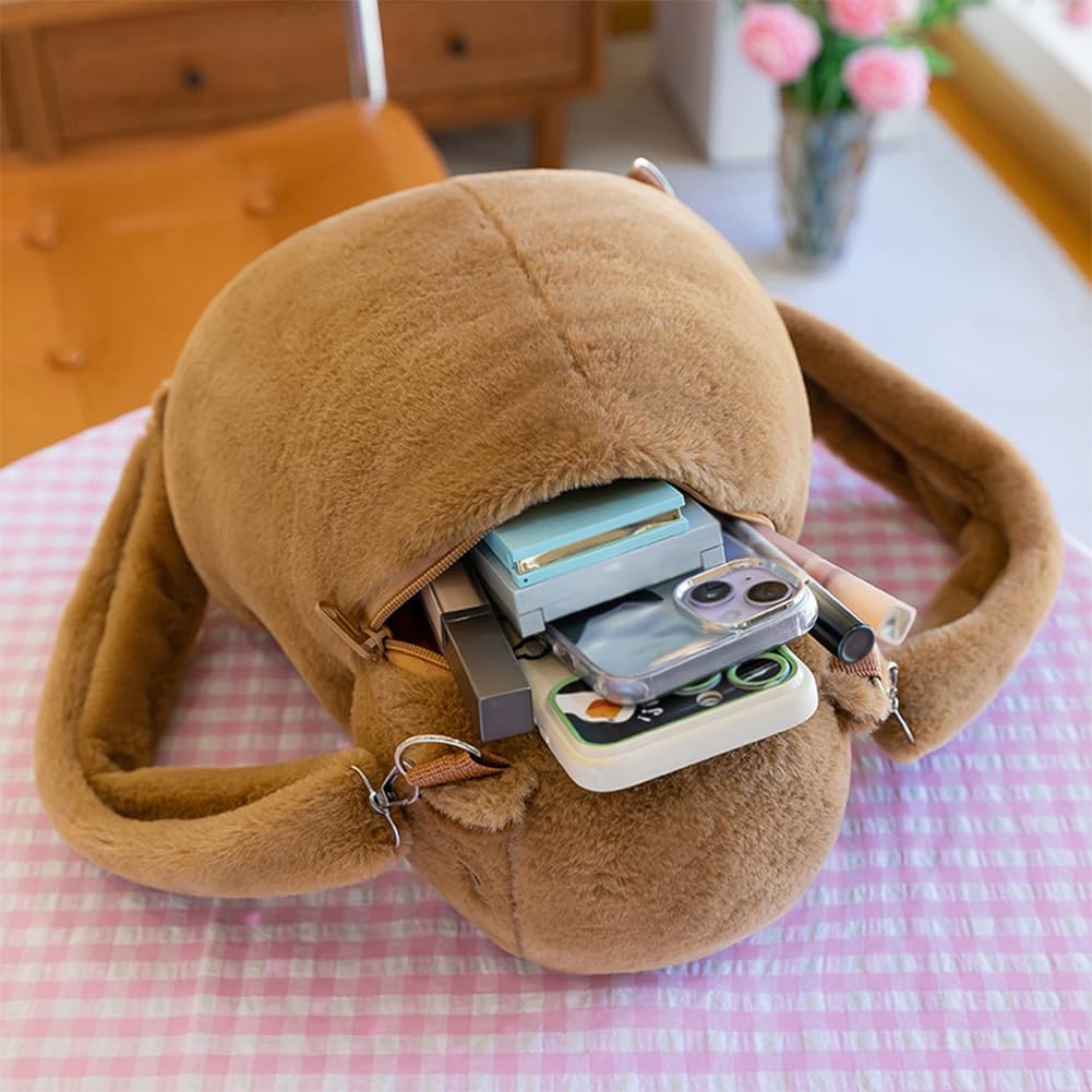 CapiBag™ - Mochila de Peluche Capibara Kawaii con Hamburguesa