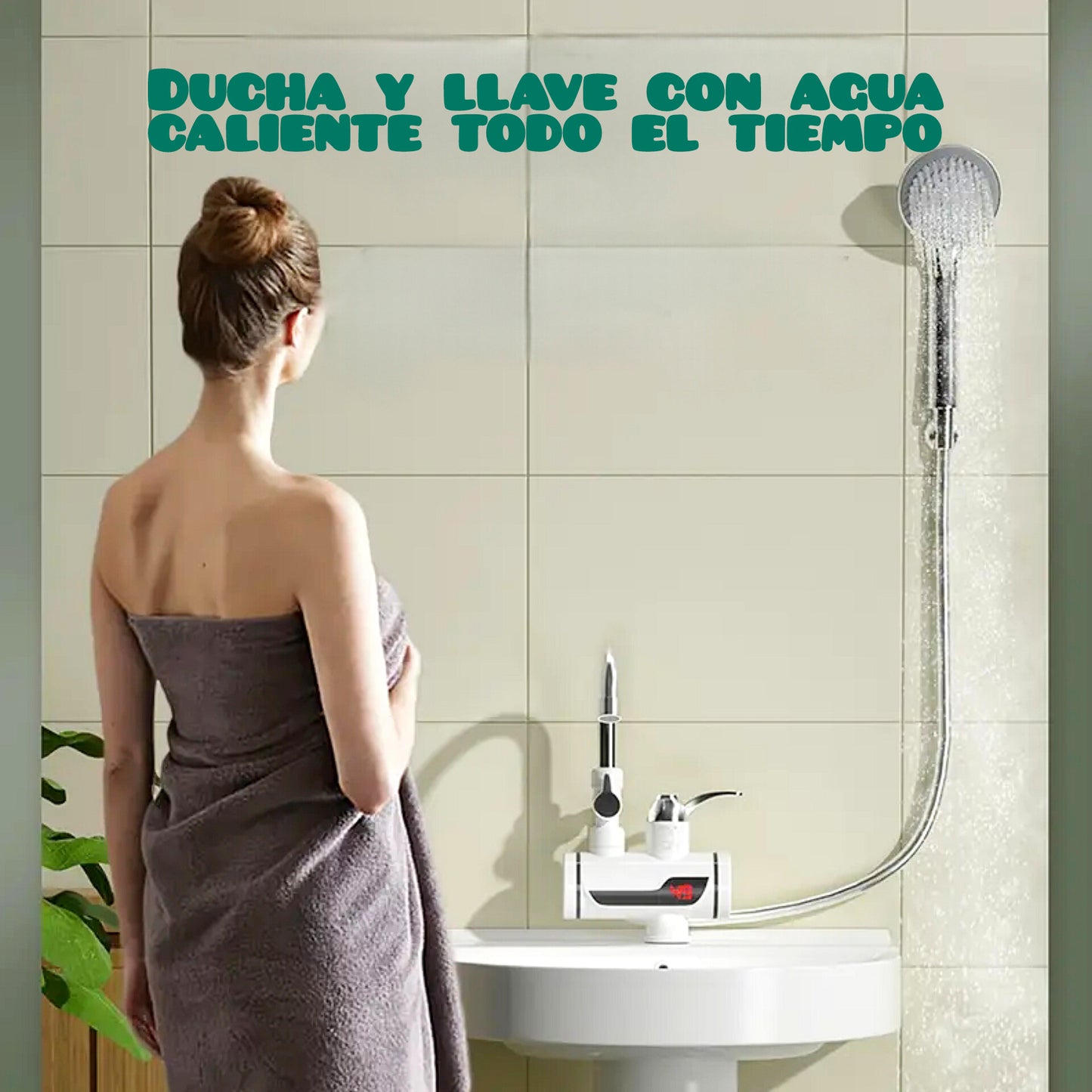 QuickHotShower™ - Grifo con Calentador de agua eléctrico + Ducha